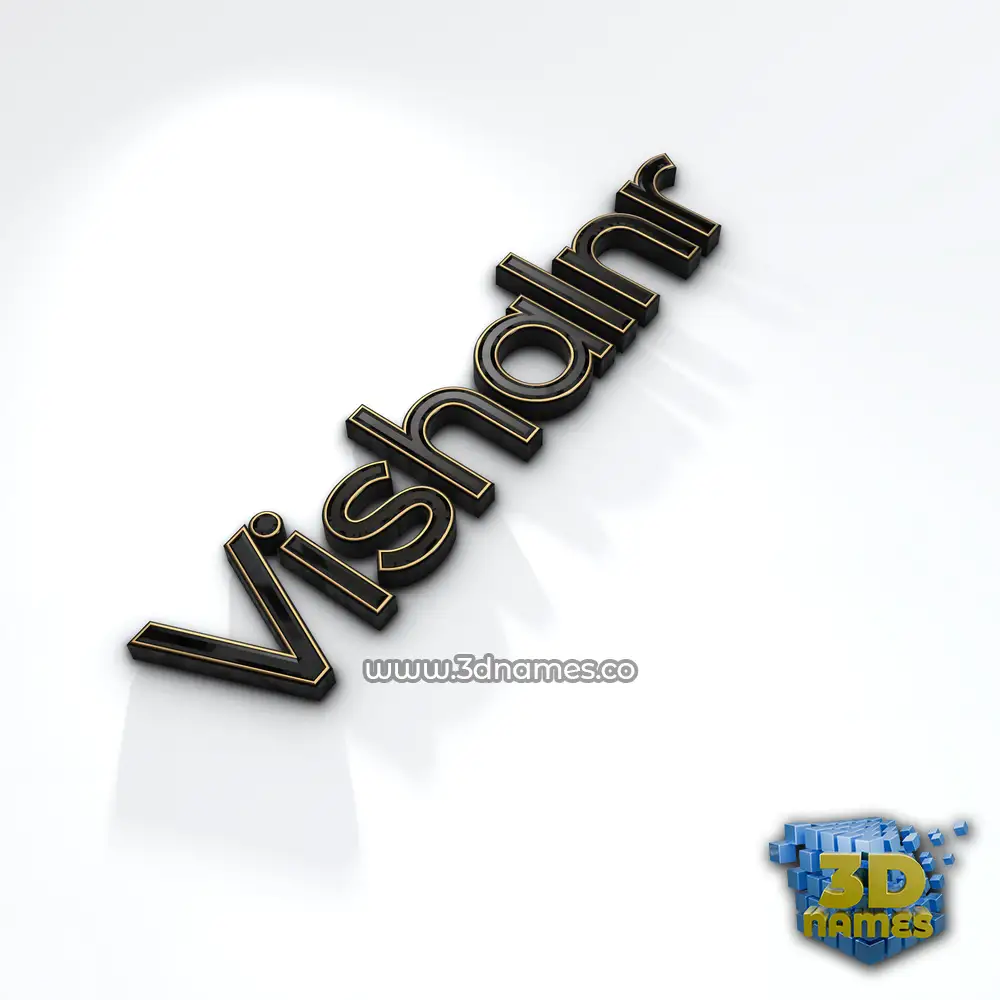 vishalnr in Black'n'White style - 3D name wallpaper