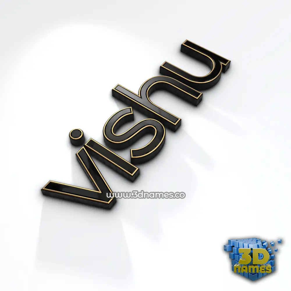 vishu in Black'n'White style - 3D name wallpaper