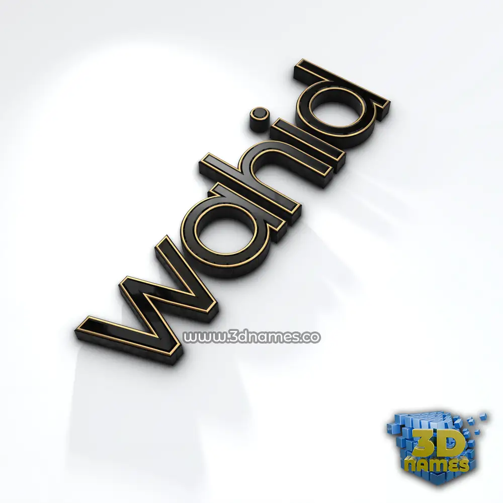 wahid in Black'n'White style - 3D name wallpaper