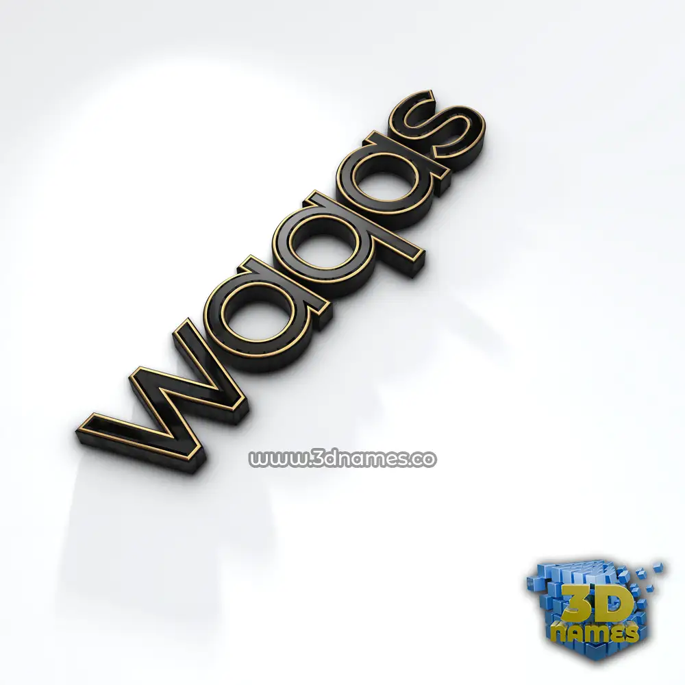 waqas in Black'n'White style - 3D name wallpaper