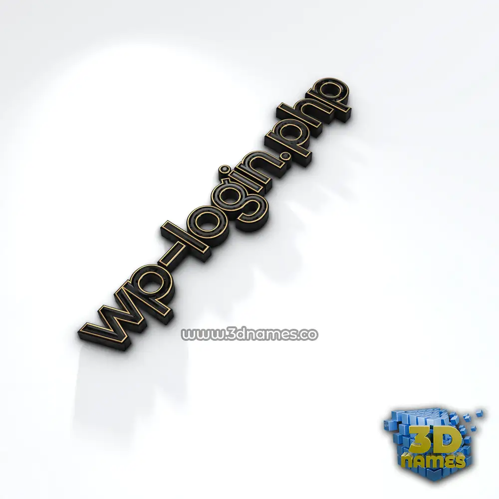 wp-login.php in Black'n'White style - 3D name wallpaper