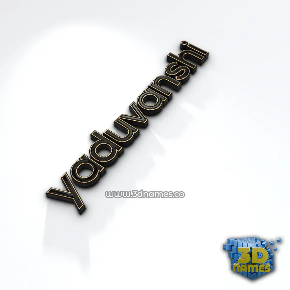 yaduvanshi in Black'n'White style - 3D name wallpaper