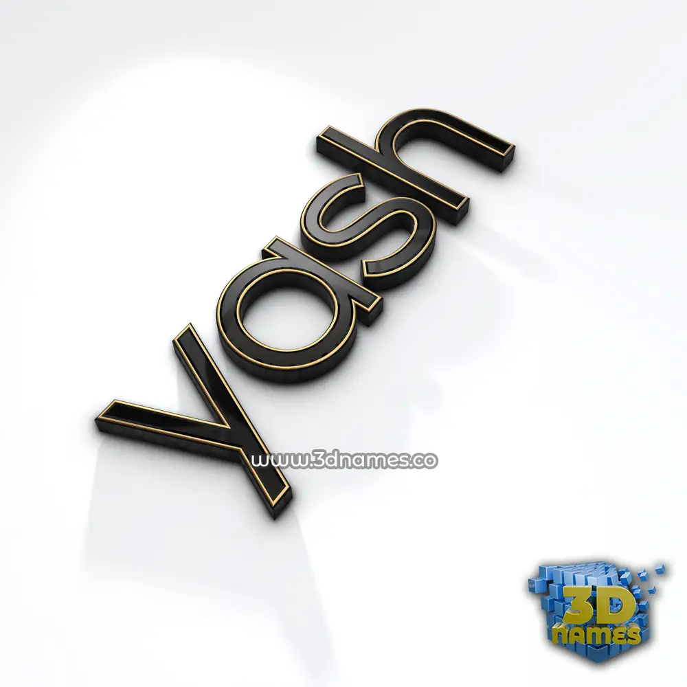 yash in Black'n'White style - 3D name wallpaper