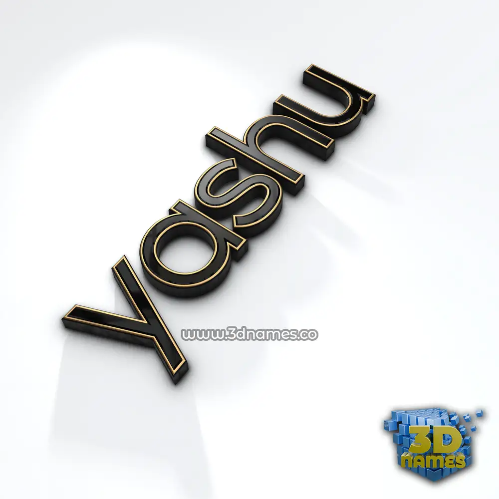 yashu in Black'n'White style - 3D name wallpaper