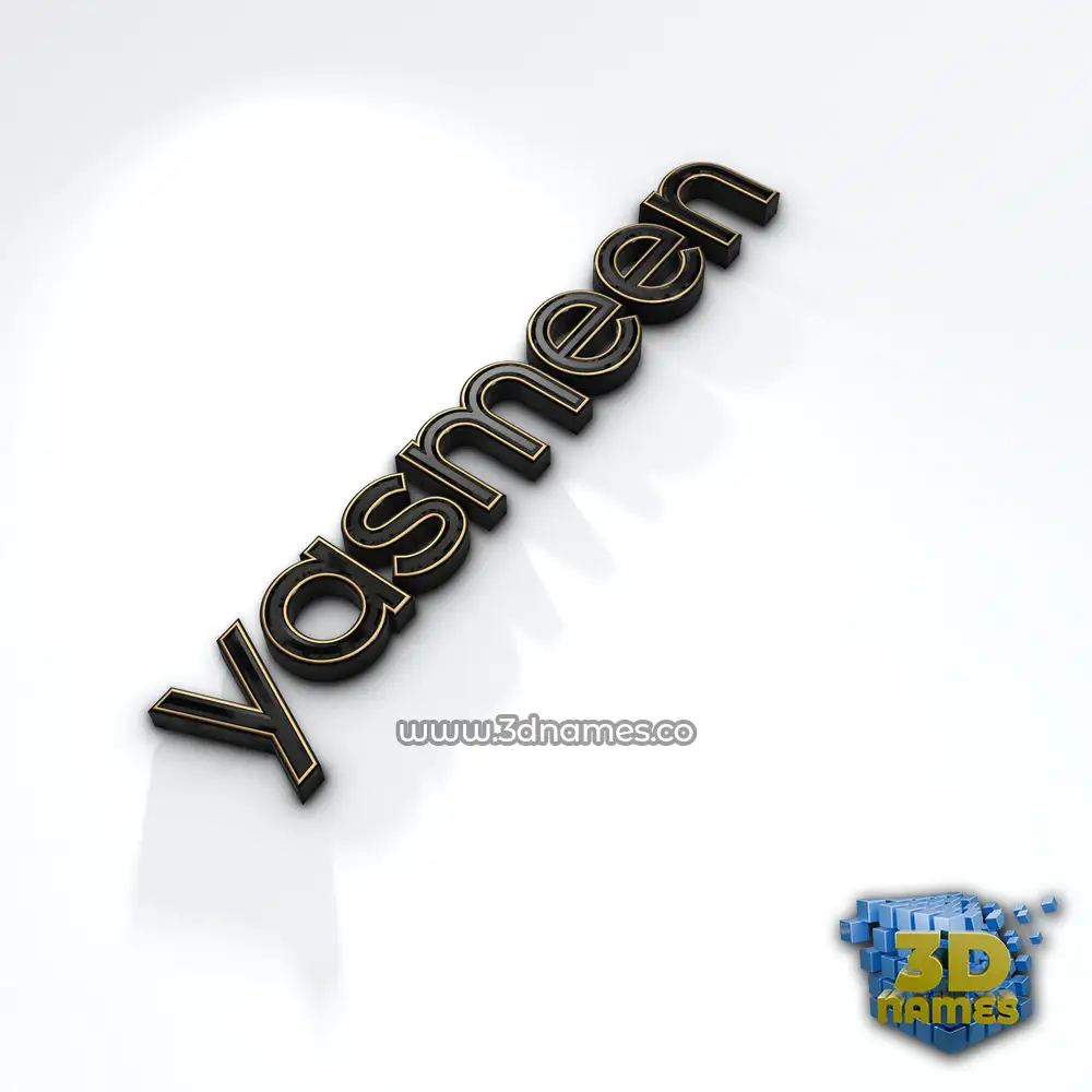 yasmeen in Black'n'White style - 3D name wallpaper