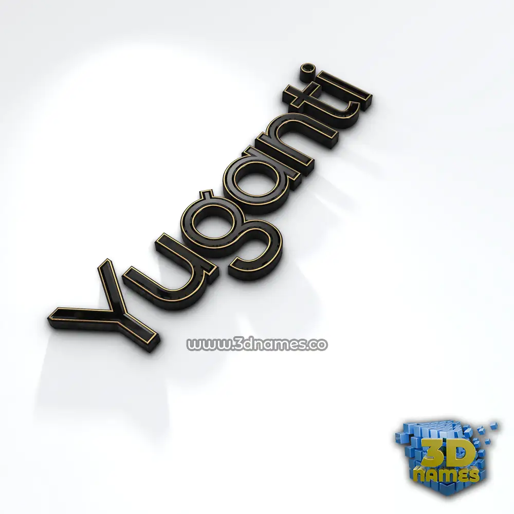 yuganti in Black'n'White style - 3D name wallpaper