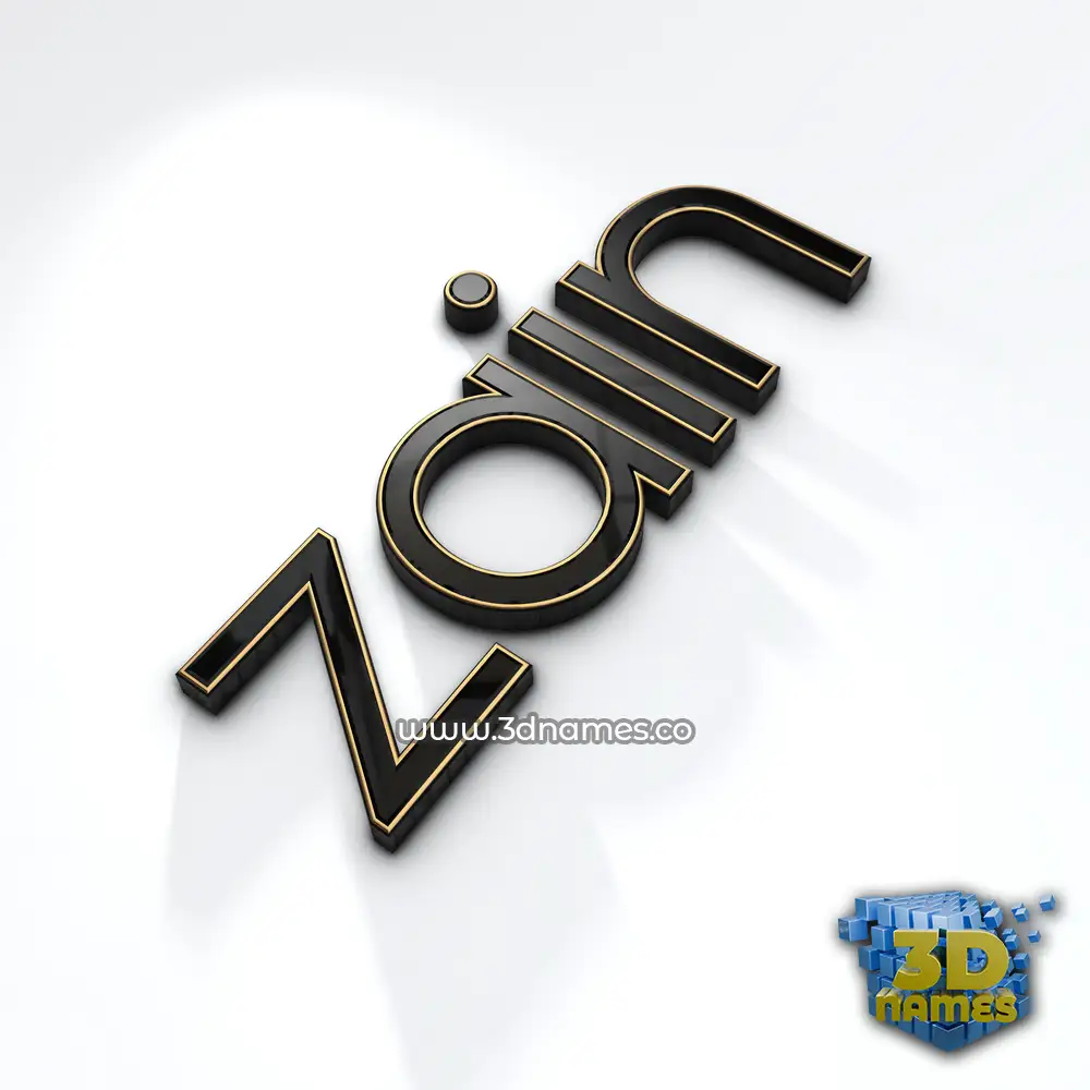 zain in Black'n'White style - 3D name wallpaper