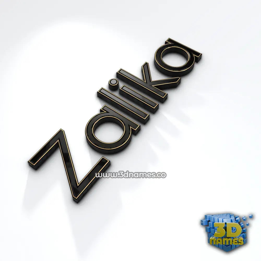 zalika in Black'n'White style - 3D name wallpaper