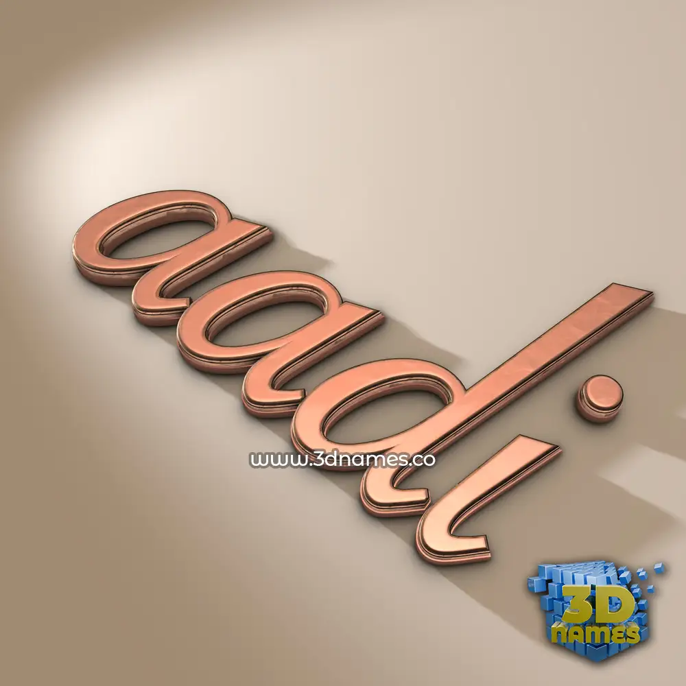 aadi in Rose Gold style - 3D name wallpaper