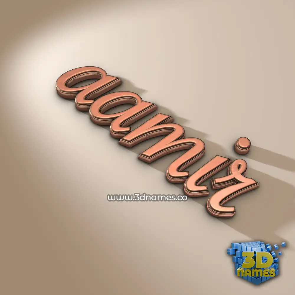 aamir in Rose Gold style - 3D name wallpaper