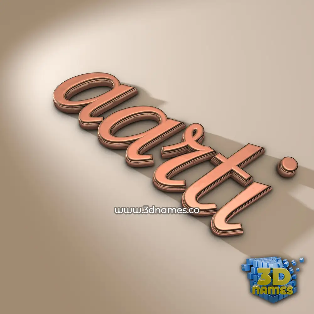 aarti in Rose Gold style - 3D name wallpaper