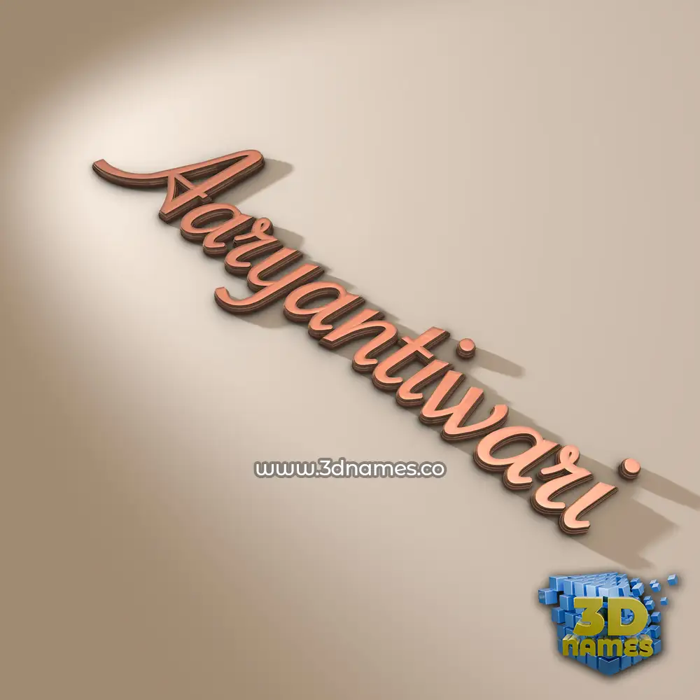 aaryantiwari in Rose Gold style - 3D name wallpaper