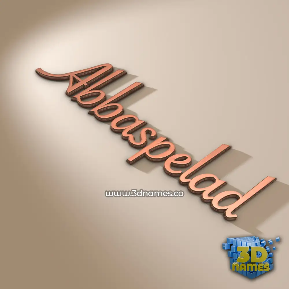 abbaspelad in Rose Gold style - 3D name wallpaper