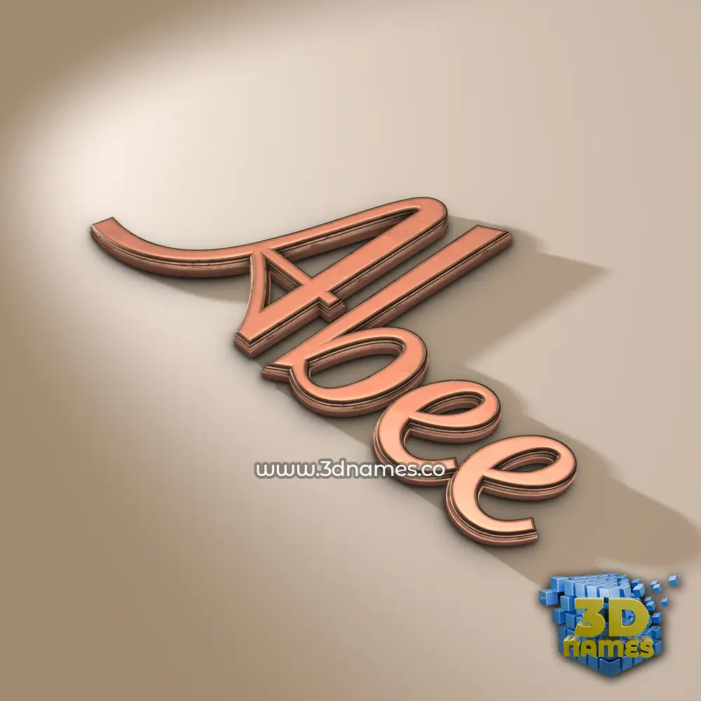 abee in Rose Gold style - 3D name wallpaper