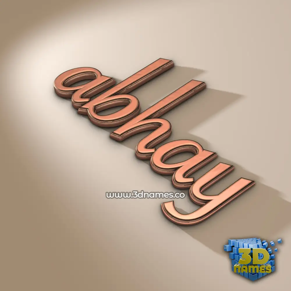 abhay in Rose Gold style - 3D name wallpaper