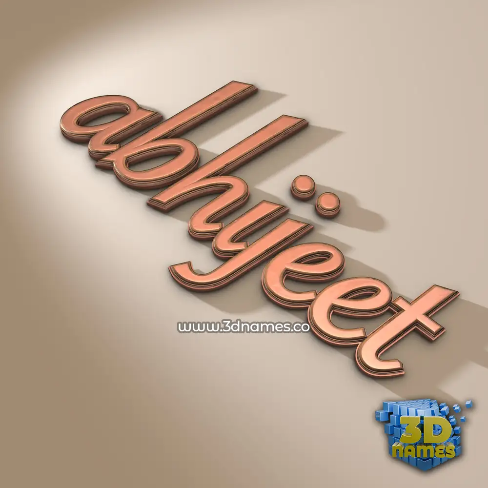 abhijeet in Rose Gold style - 3D name wallpaper