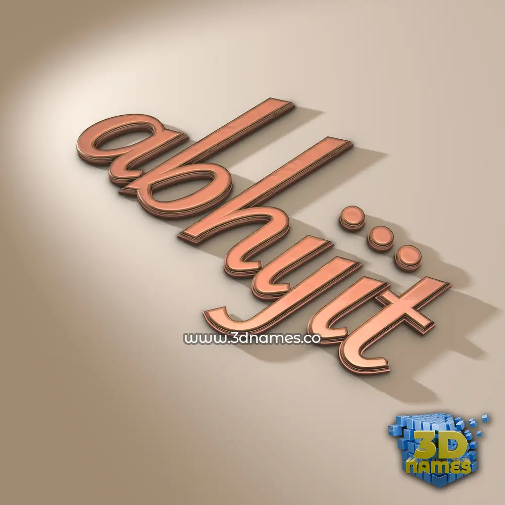 abhijit in Rose Gold style - 3D name wallpaper