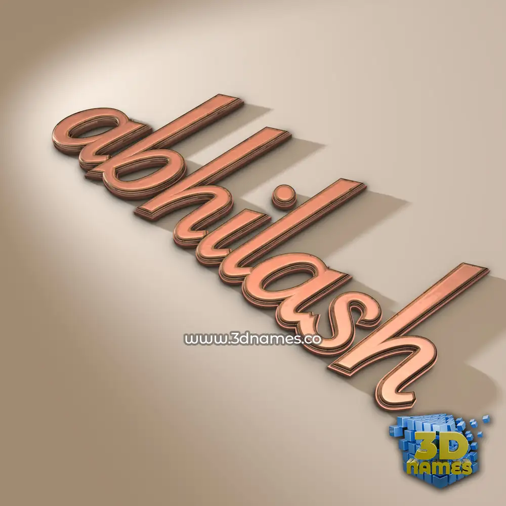 abhilash in Rose Gold style - 3D name wallpaper