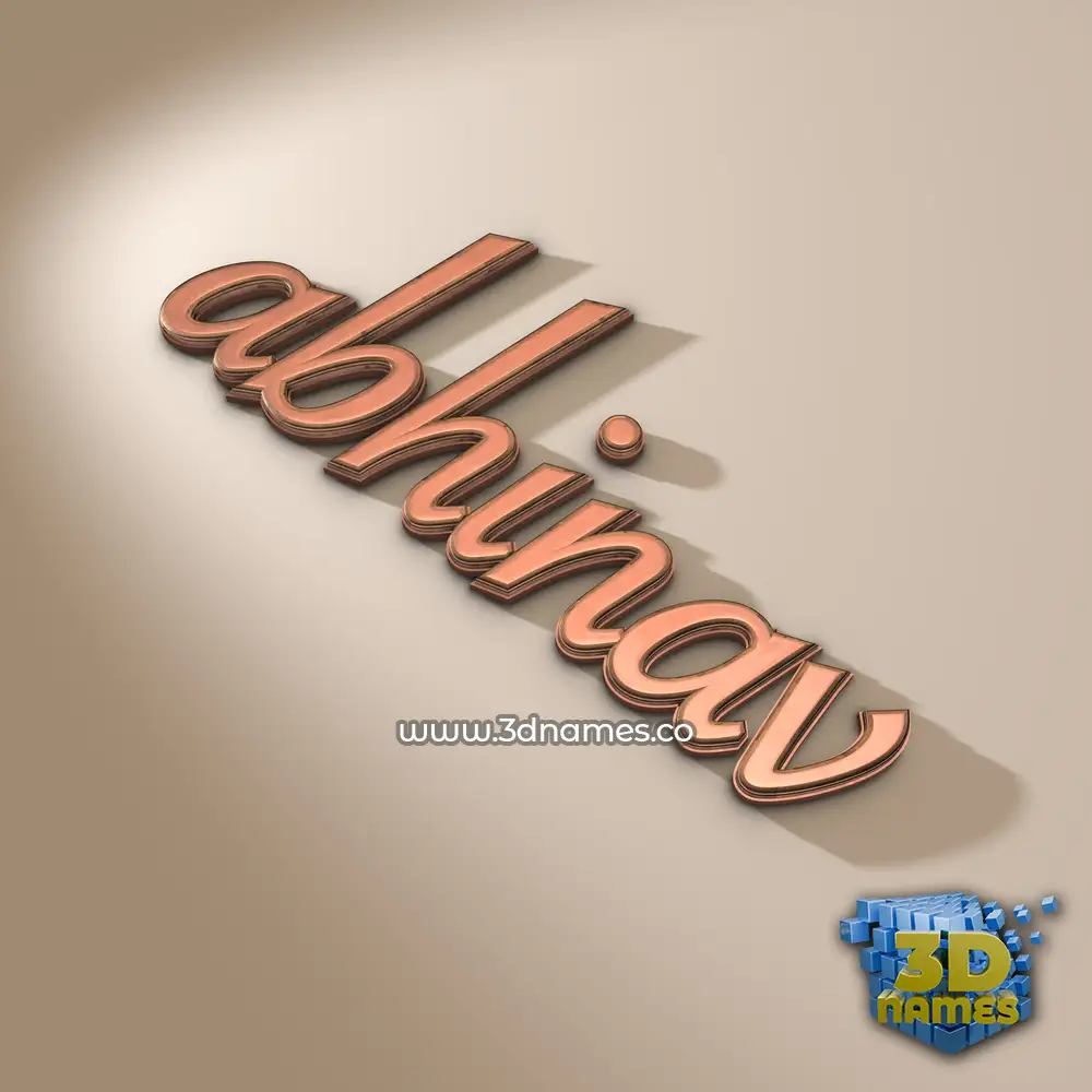 abhinav in Rose Gold style - 3D name wallpaper
