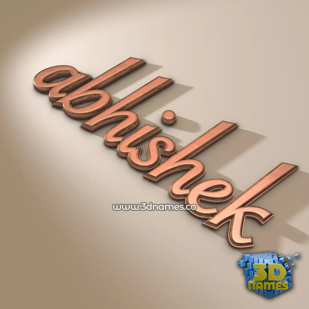 abhishek in Rose Gold style - 3D name wallpaper