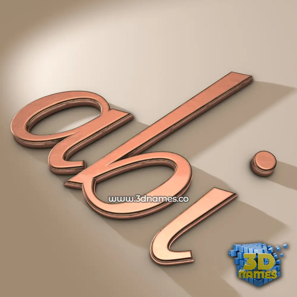 abi in Rose Gold style - 3D name wallpaper