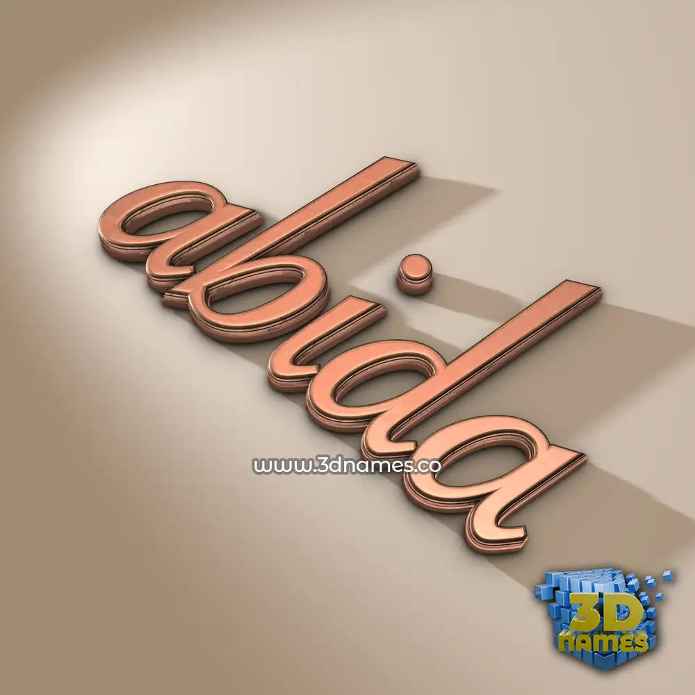 abida in Rose Gold style - 3D name wallpaper