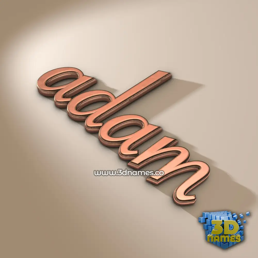 adam in Rose Gold style - 3D name wallpaper