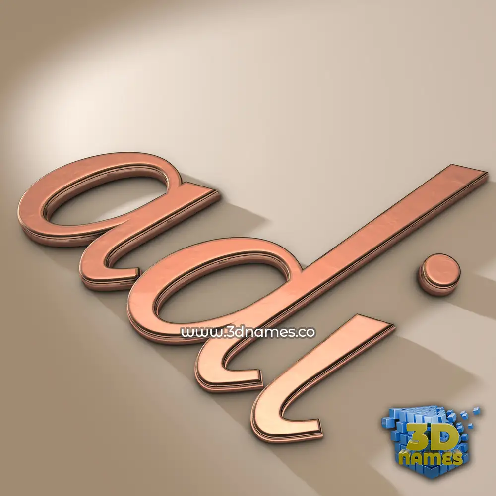 adi in Rose Gold style - 3D name wallpaper
