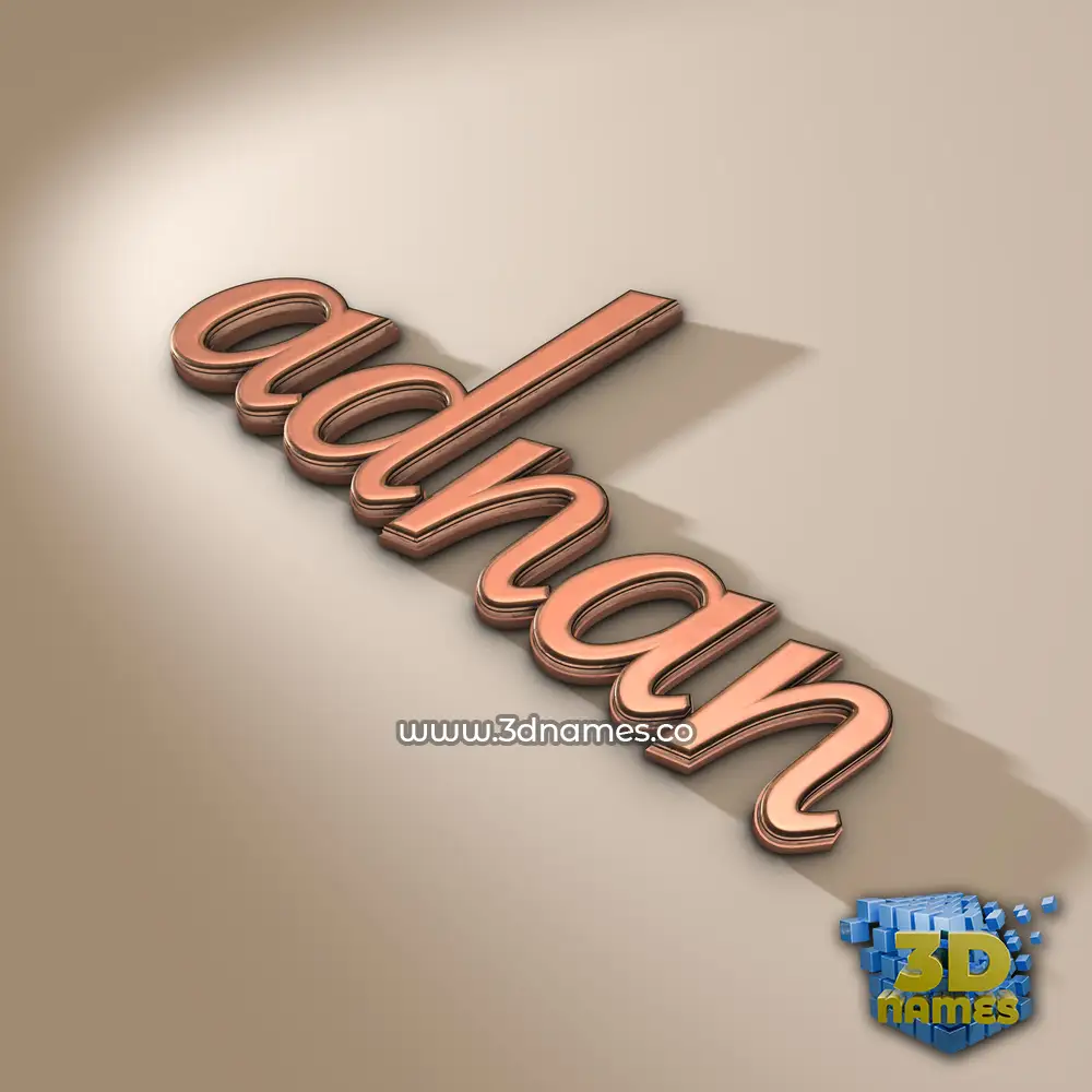 adnan in Rose Gold style - 3D name wallpaper
