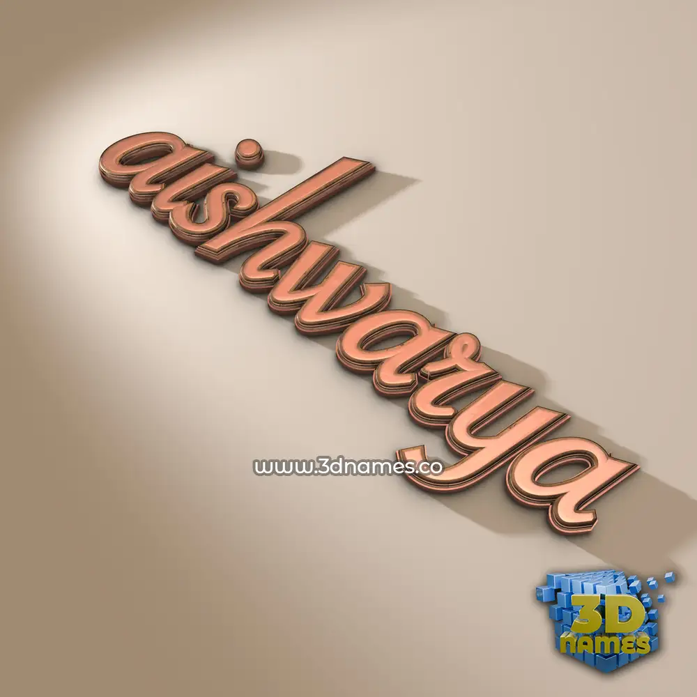 aishwarya in Rose Gold style - 3D name wallpaper