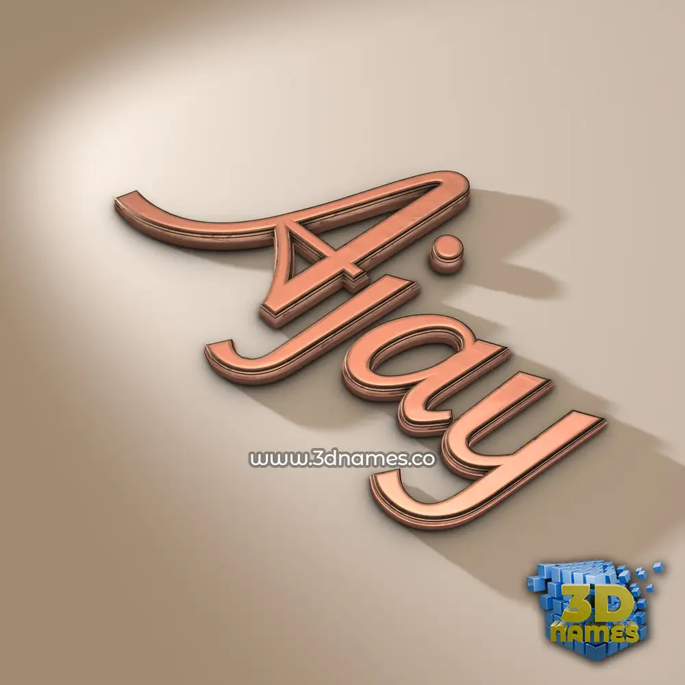 ajay in Rose Gold style - 3D name wallpaper