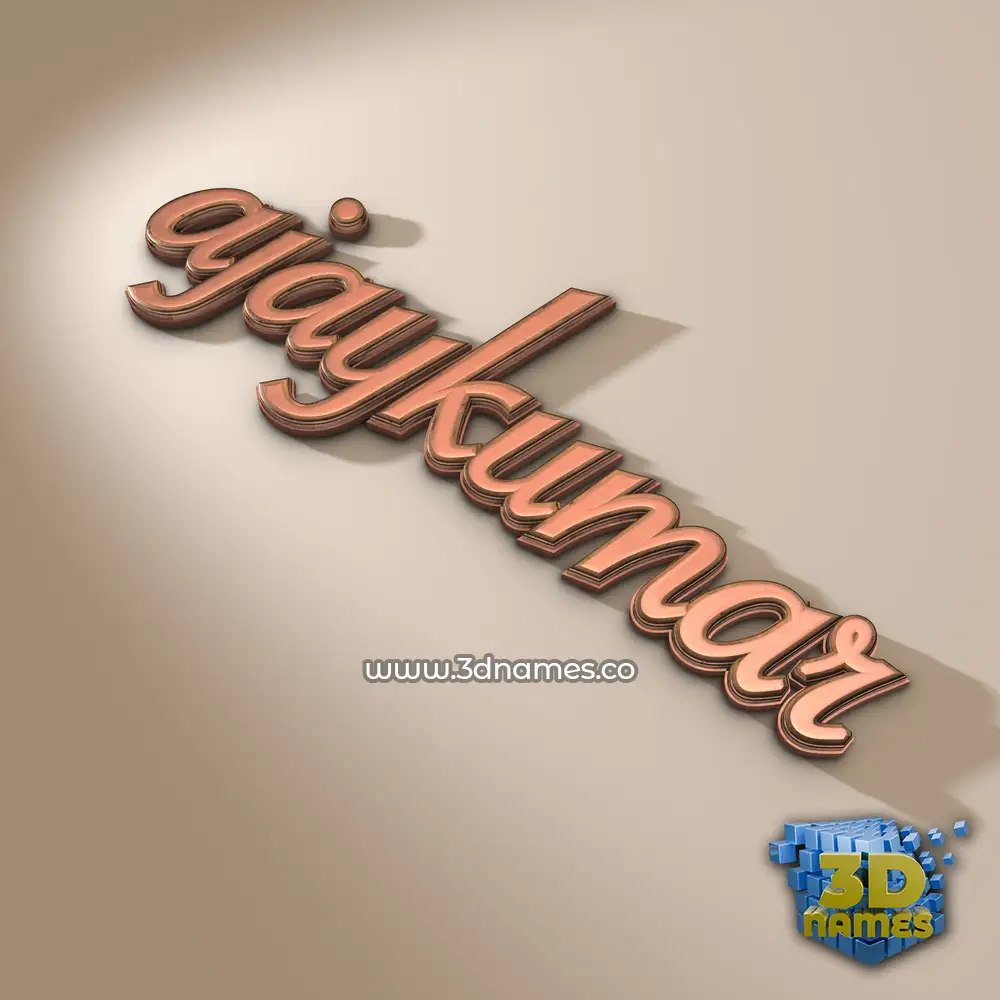ajaykumar in Rose Gold style - 3D name wallpaper