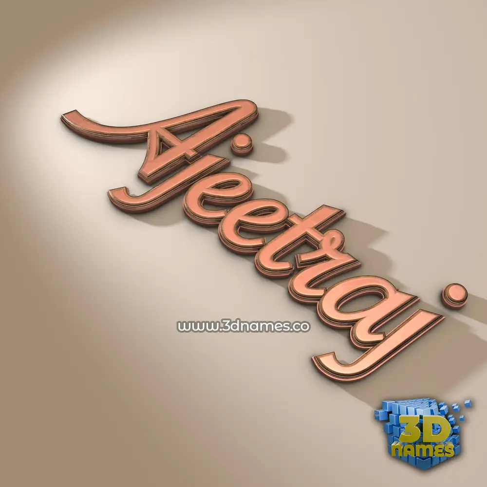 ajeetraj in Rose Gold style - 3D name wallpaper