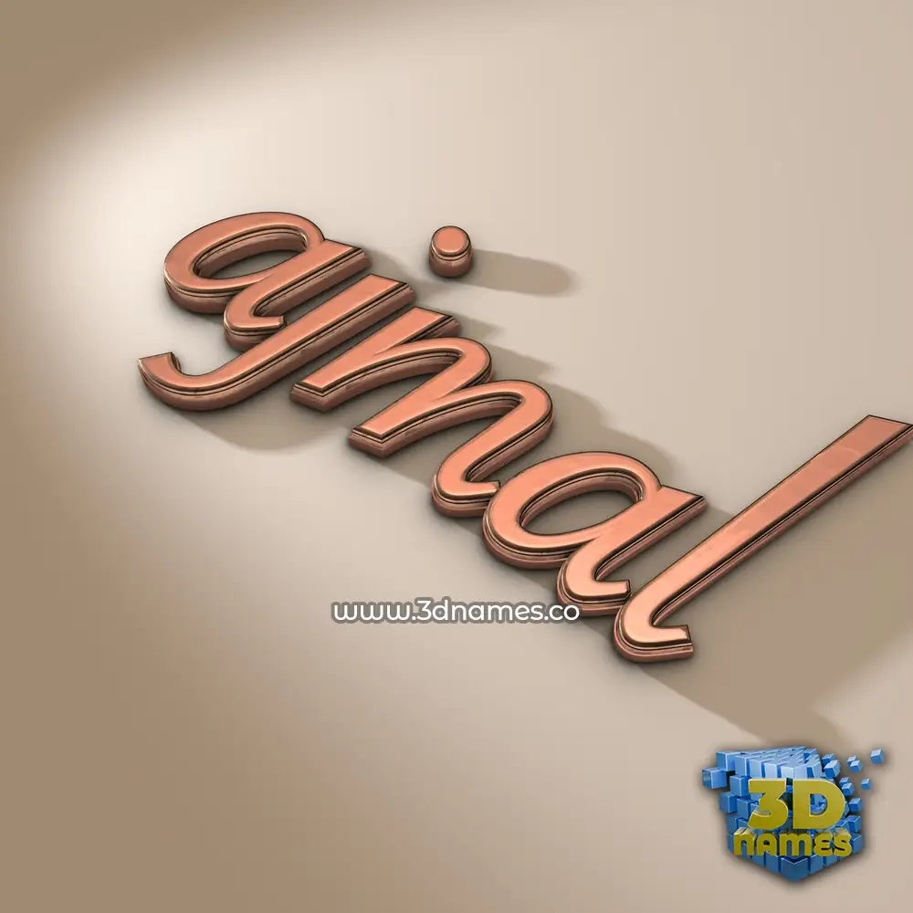 ajmal in Rose Gold style - 3D name wallpaper