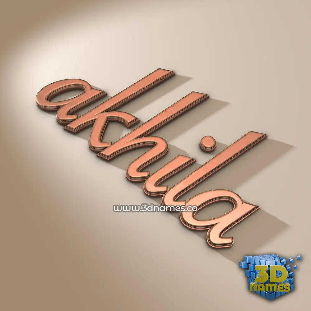 akhila in Rose Gold style - 3D name wallpaper