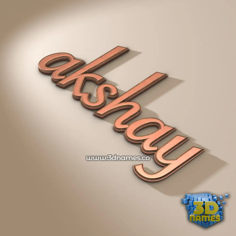 akshay in Rose Gold style - 3D name wallpaper