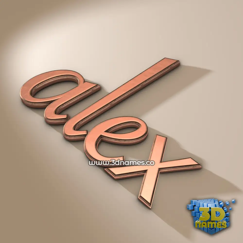 alex in Rose Gold style - 3D name wallpaper