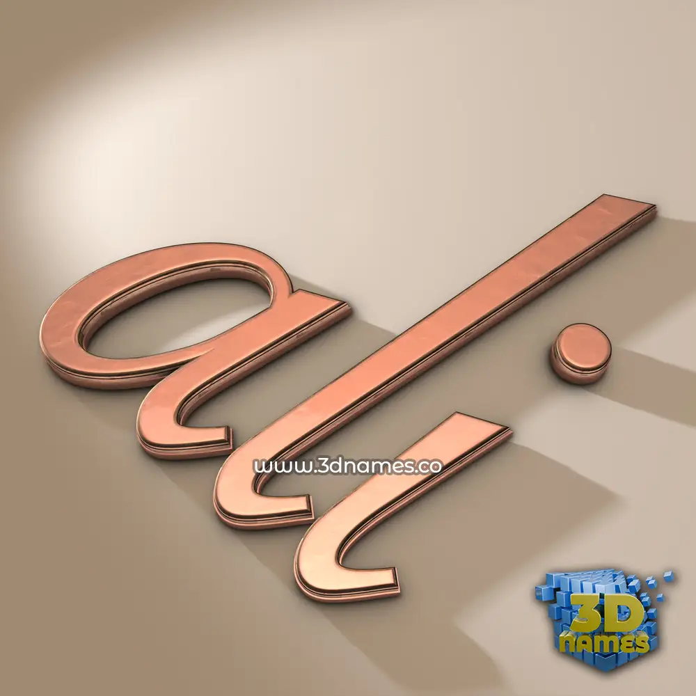 ali in Rose Gold style - 3D name wallpaper