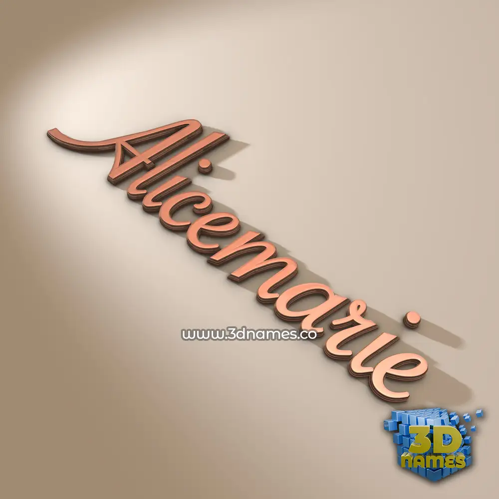 alicemarie in Rose Gold style - 3D name wallpaper