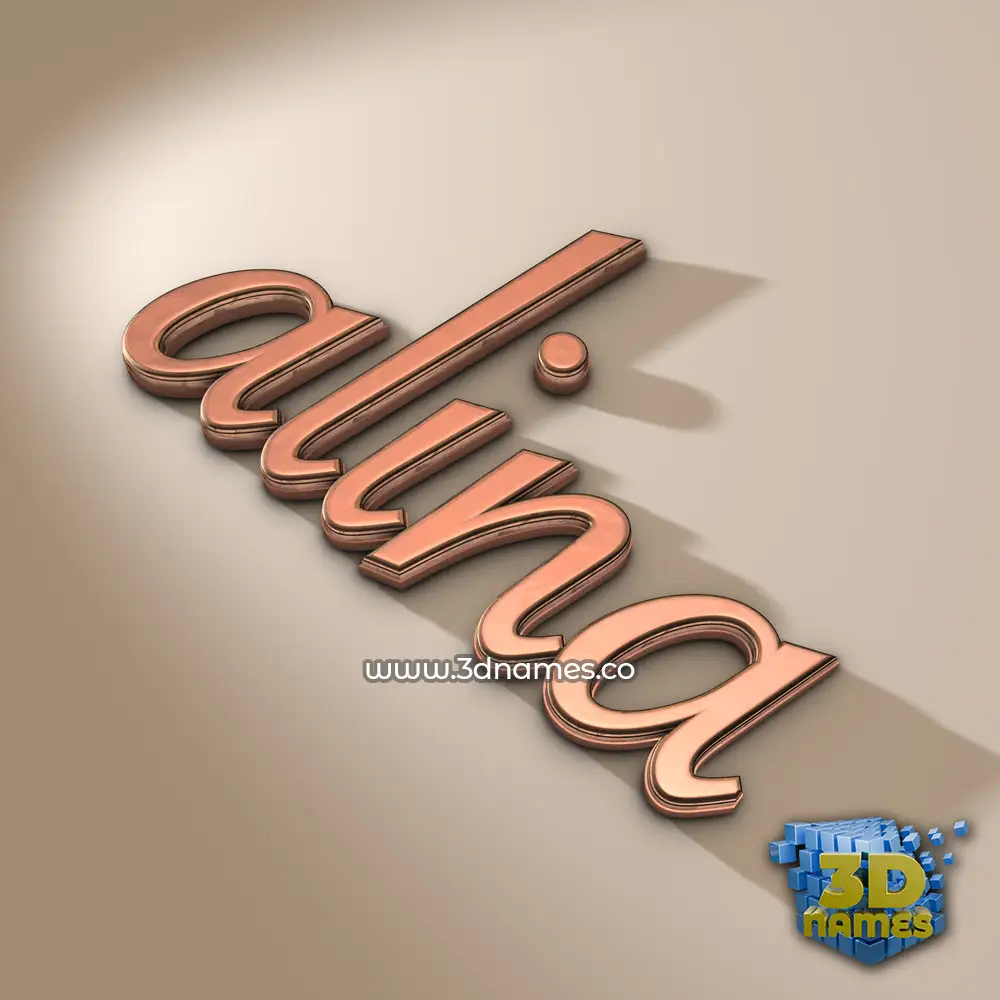 alina in Rose Gold style - 3D name wallpaper