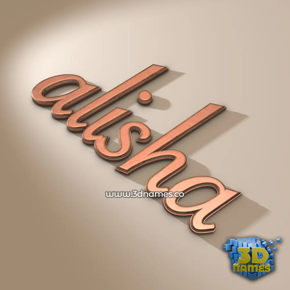 alisha in Rose Gold style - 3D name wallpaper