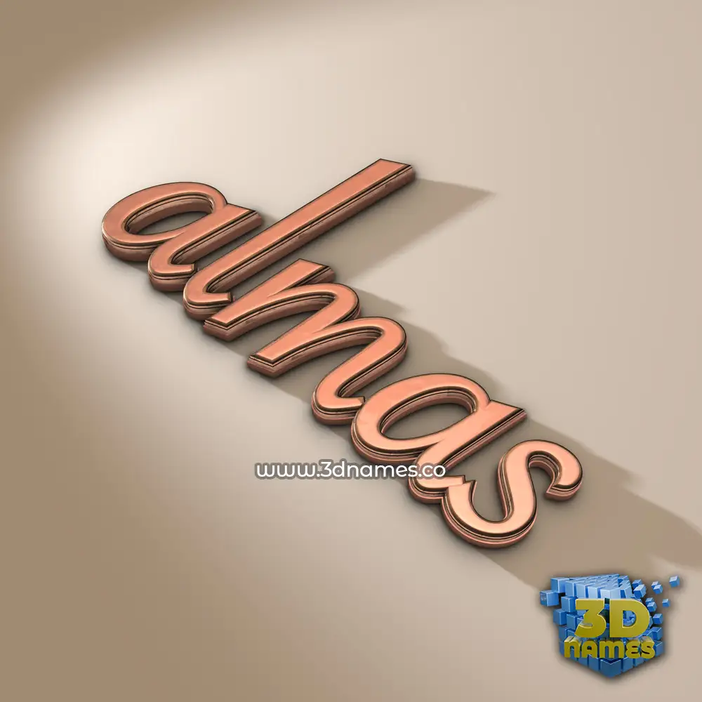 almas in Rose Gold style - 3D name wallpaper