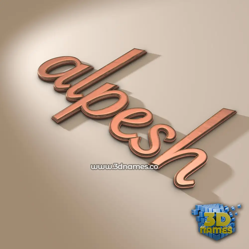 alpesh in Rose Gold style - 3D name wallpaper