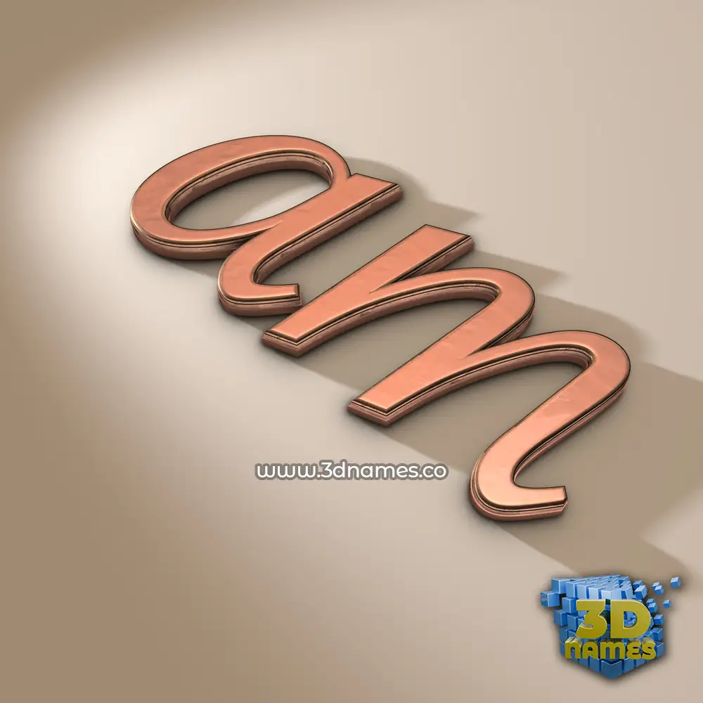 am in Rose Gold style - 3D name wallpaper