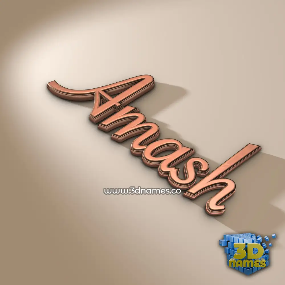 amash in Rose Gold style - 3D name wallpaper