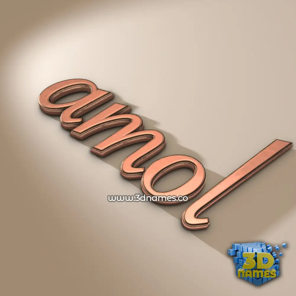 amol in Rose Gold style - 3D name wallpaper