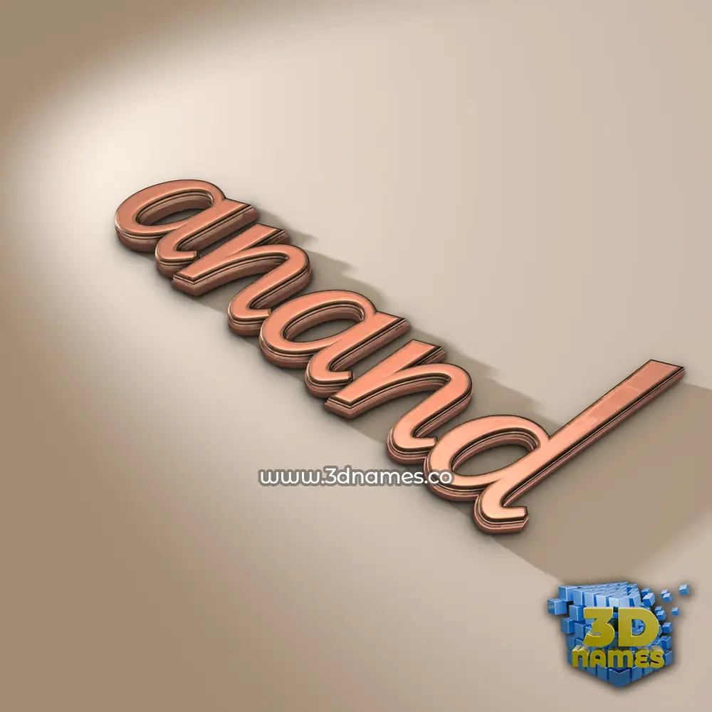 anand in Rose Gold style - 3D name wallpaper