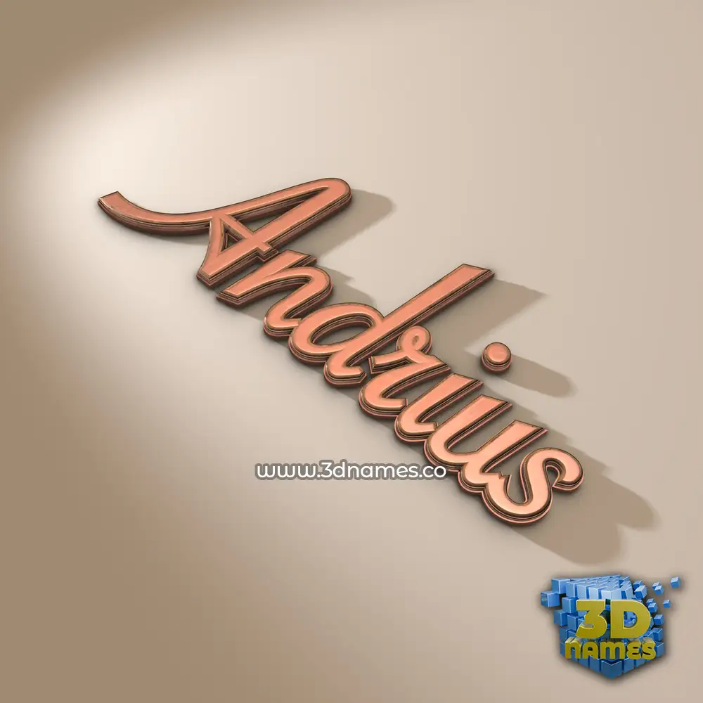 andrius in Rose Gold style - 3D name wallpaper