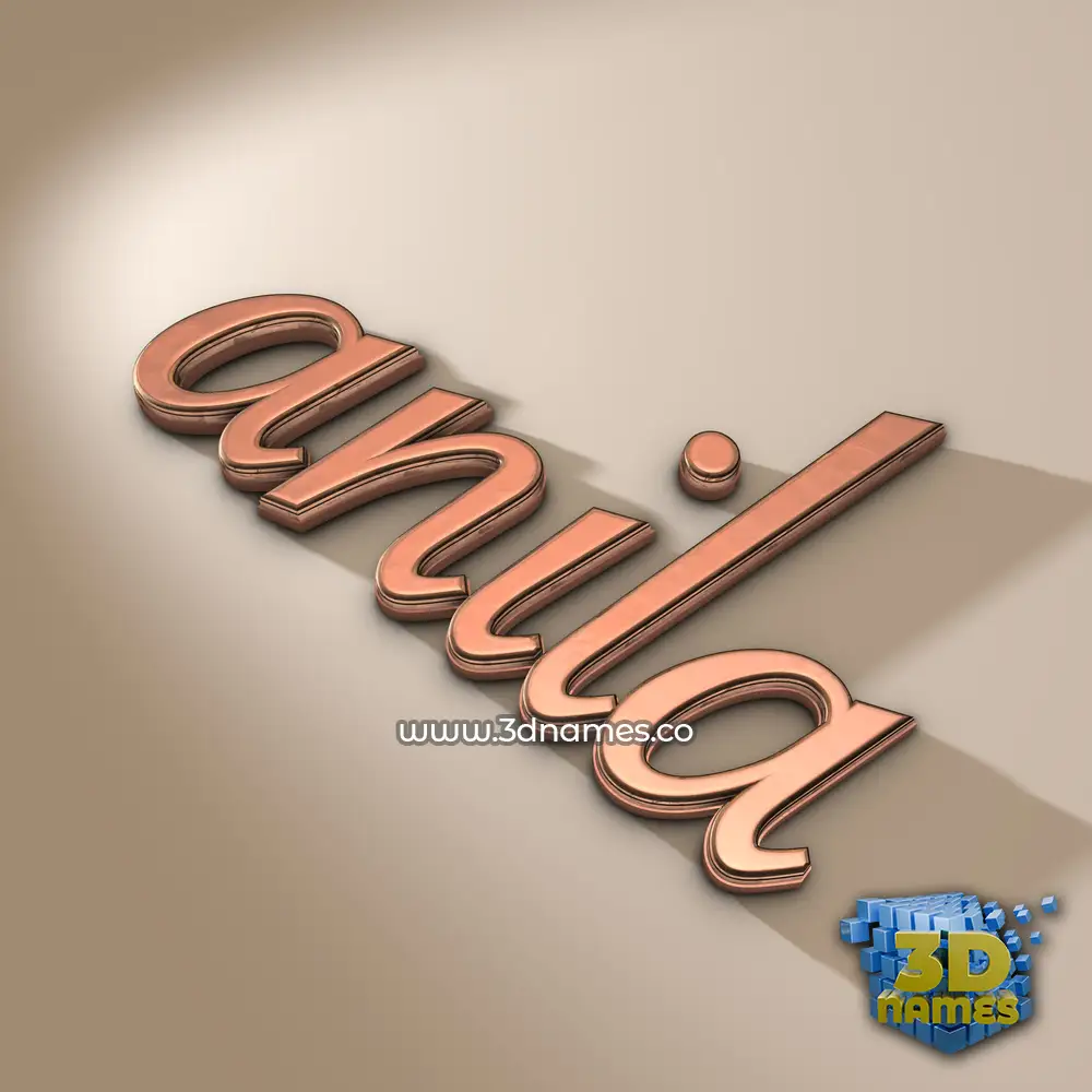 anila in Rose Gold style - 3D name wallpaper