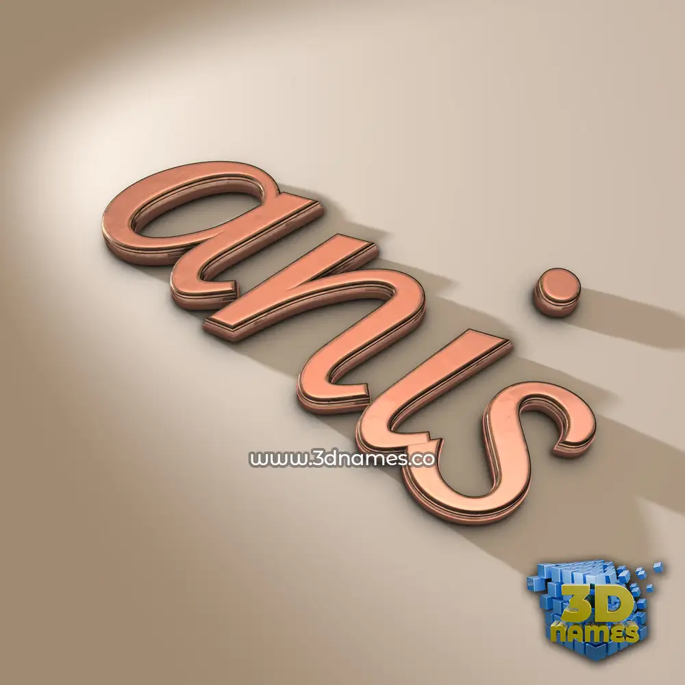 anis in Rose Gold style - 3D name wallpaper